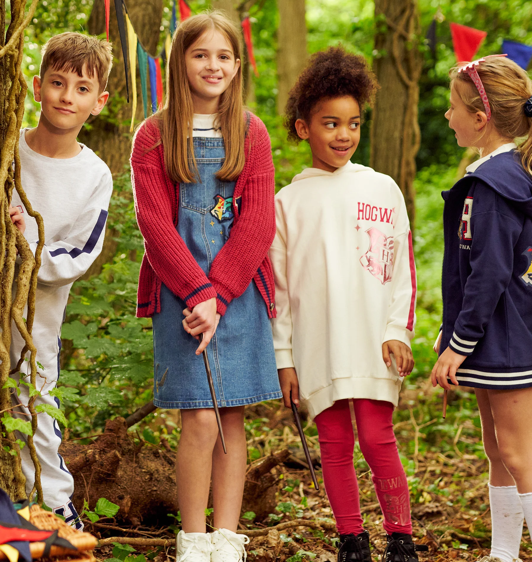 Kids Hogwarts Denim Pinafore - Image 5