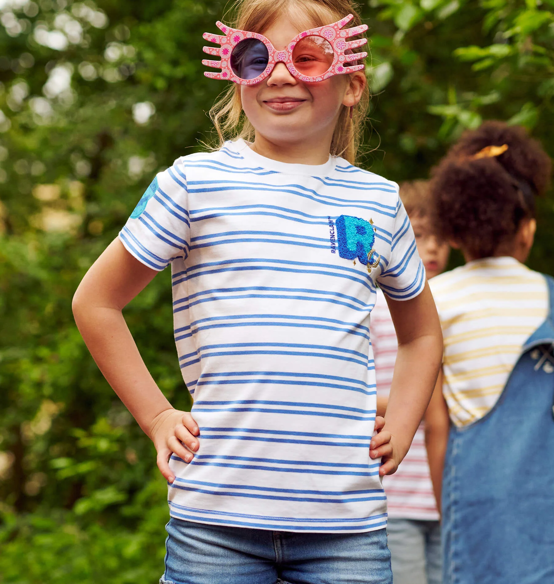 Kids Ravenclaw Striped T-Shirt - Image 4